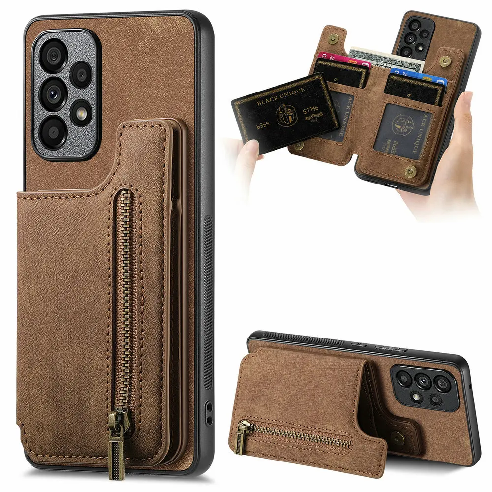 Oppo A78 - Zipper Wallet Leather Case for OPPO