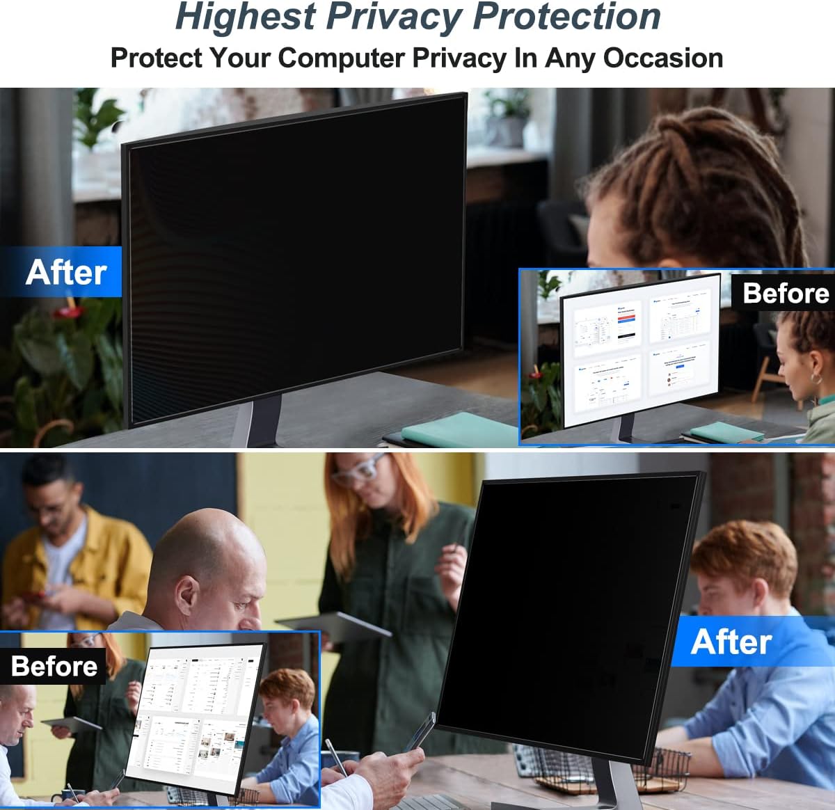 2 Pack 24 Inch Computer Privac - Privacy Filter 2Pack recension och pris