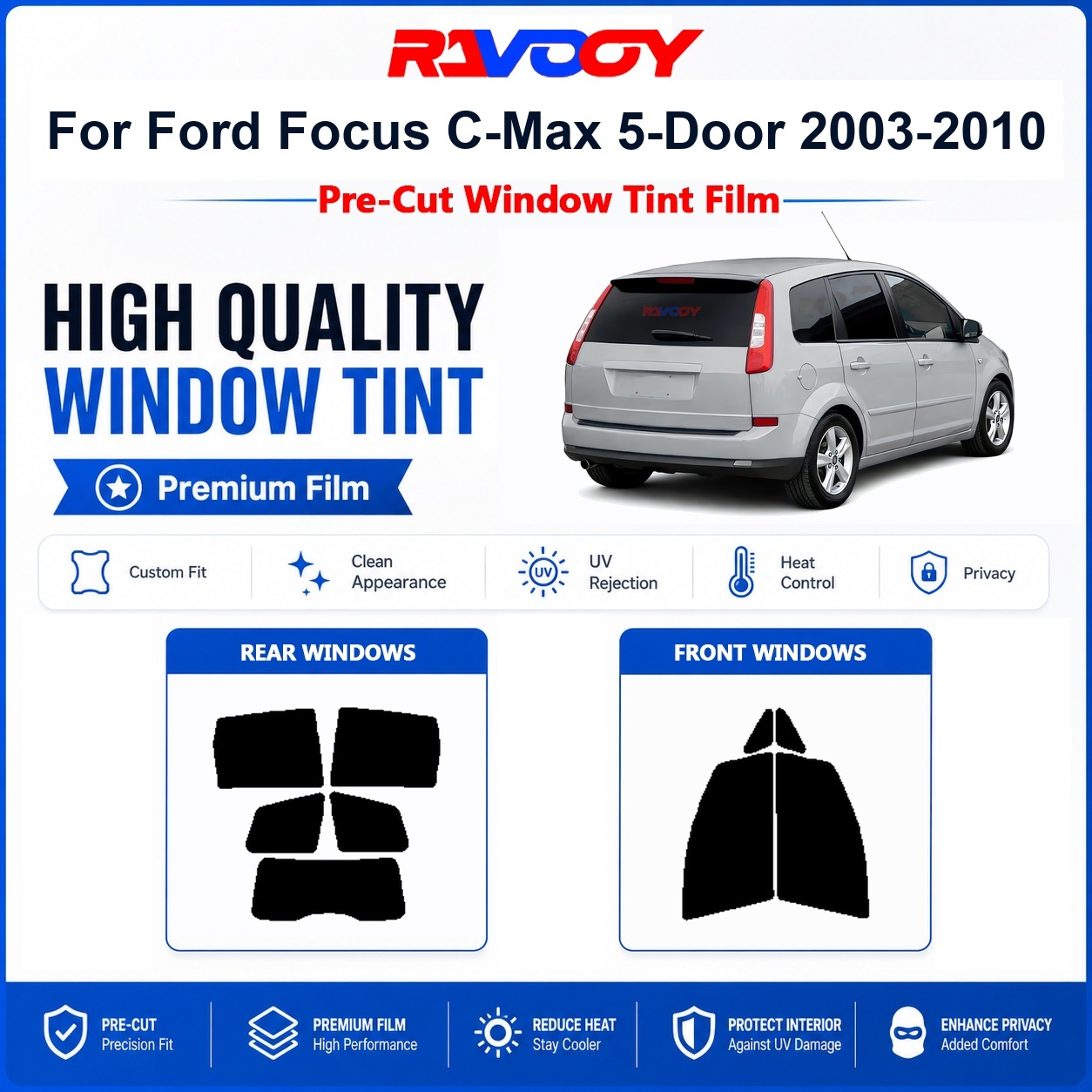 Premium Pre-Cut Window Tint Fo - Privacy Screen Protector recension och pris