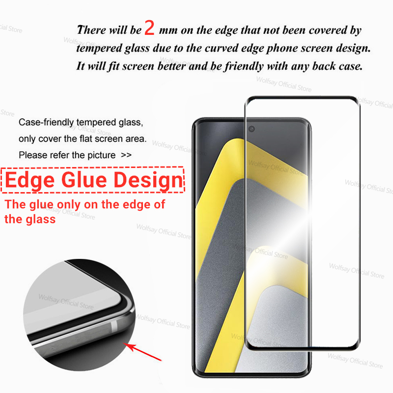3/2/1 PCS 3D Curved Edge Glass - Curved Edge Screen recension och pris